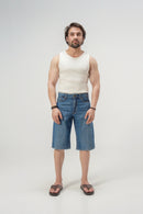 Dark Blue Baggy Denim Shorts