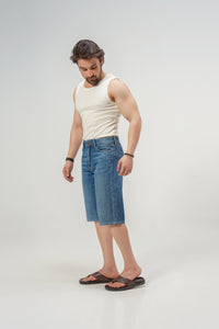 Dark Blue Baggy Denim Shorts