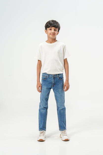 Rugged Indigo Straight Jeans