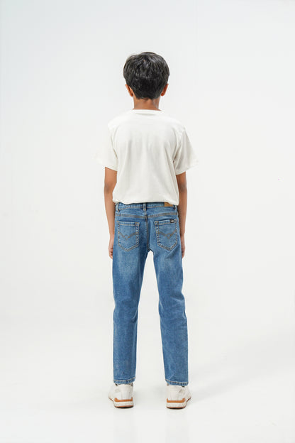 Rugged Indigo Straight Jeans