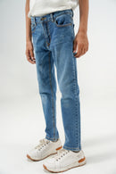 Rugged Indigo Straight Jeans