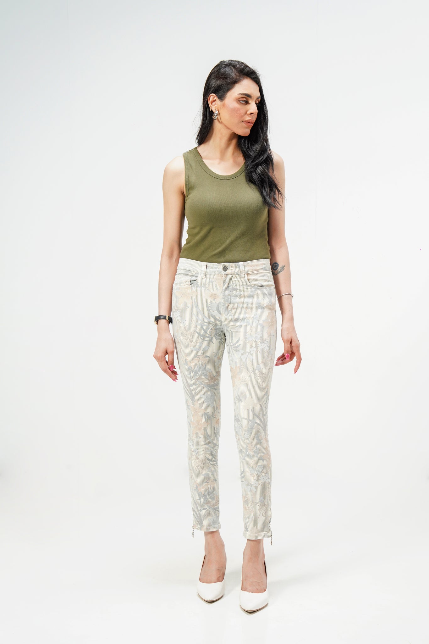 Floral Print Slim Pant