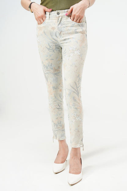 Floral Print Slim Pant