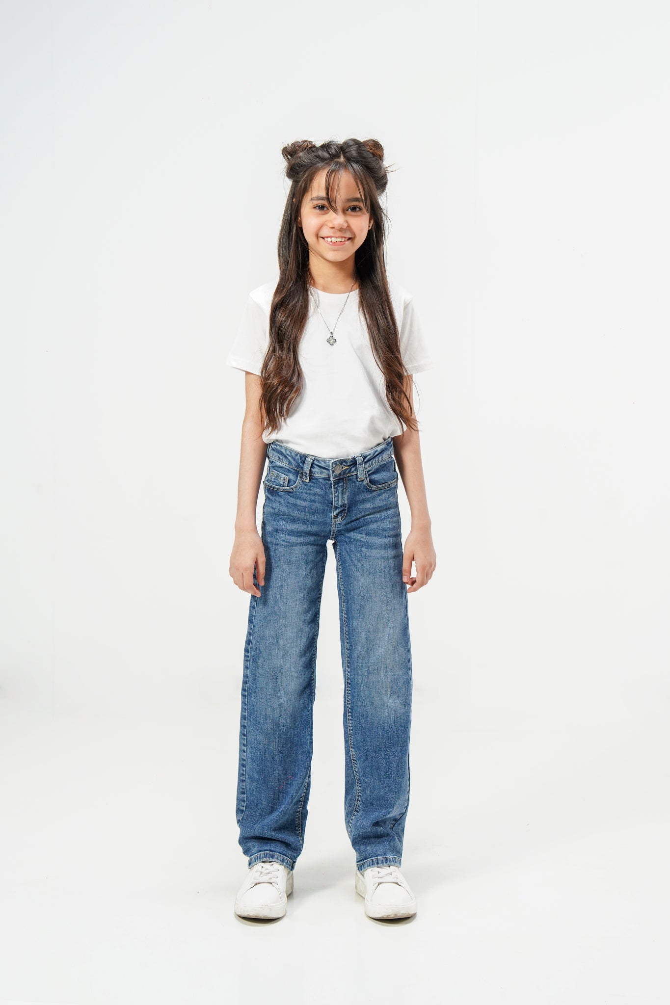 Stonewash Straight Jeans