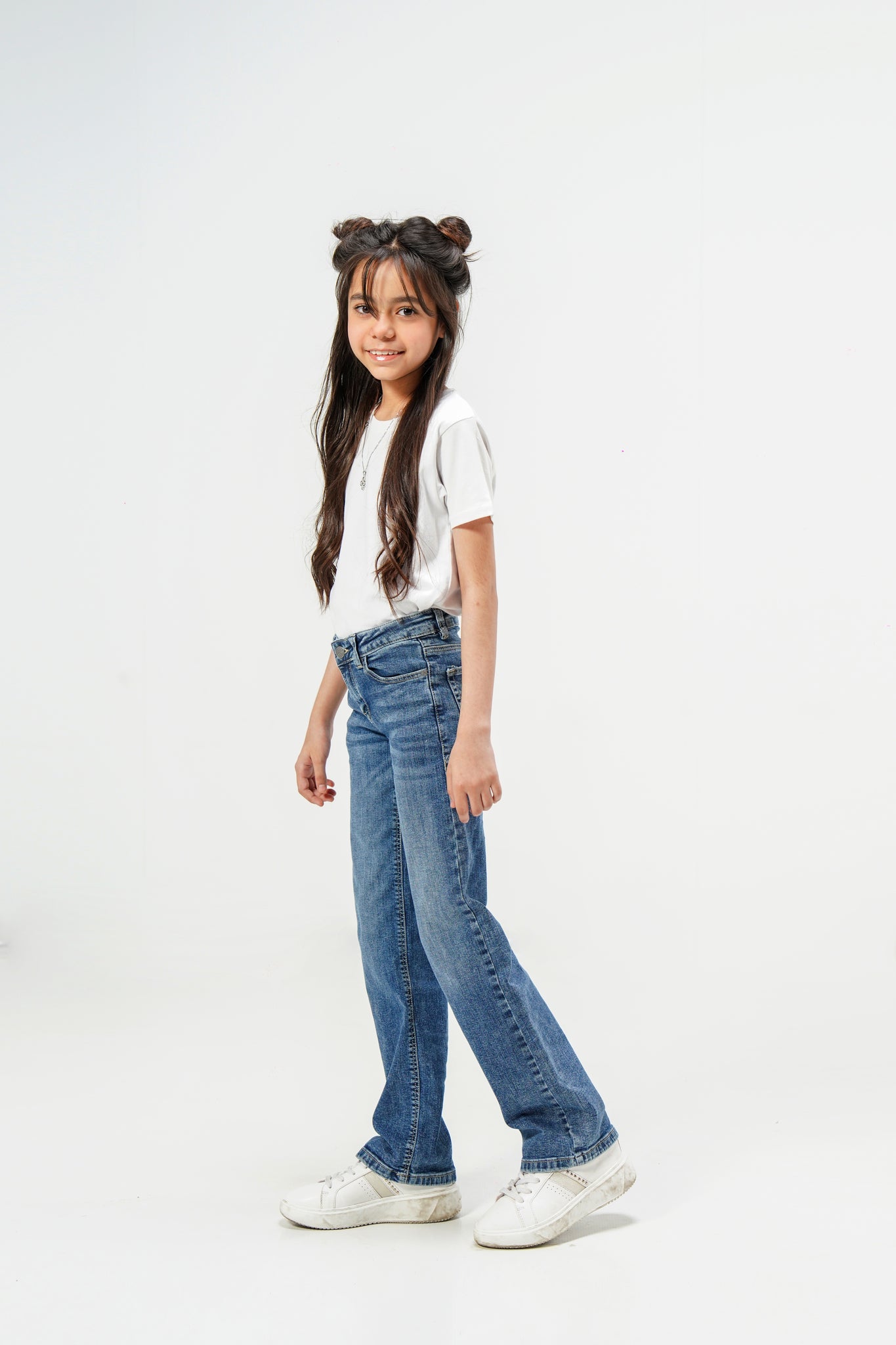 Stonewash Straight Jeans