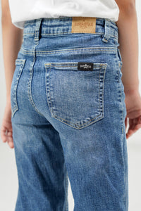 Stonewash Straight Jeans