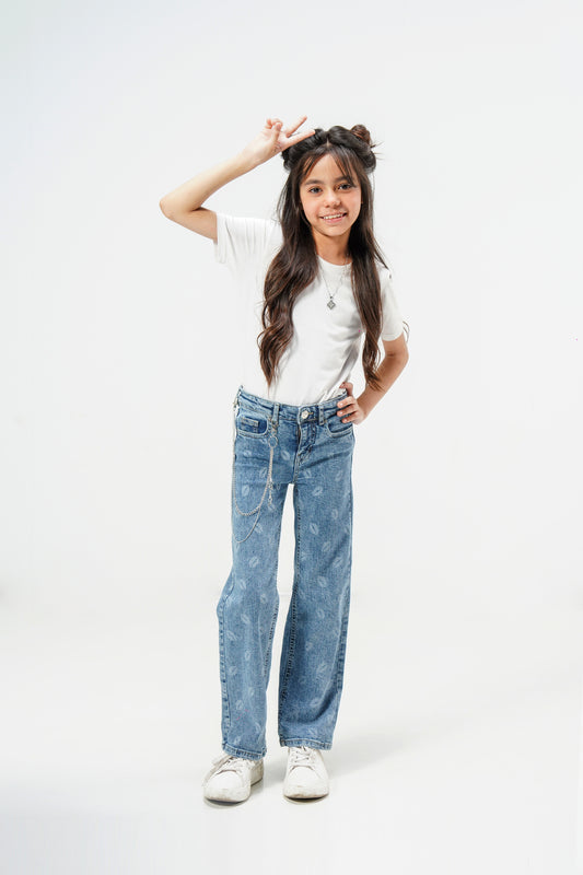 Kiss Lips Straight Jeans shop at Rockstar Jeans