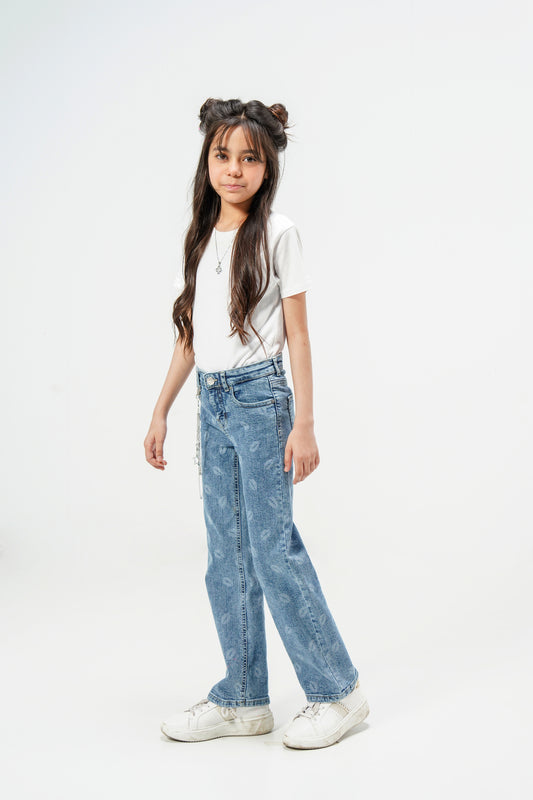Kiss Lips Straight Jeans shop at rockstar jeans