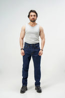Lightweight Straight Jeans Dark Blue