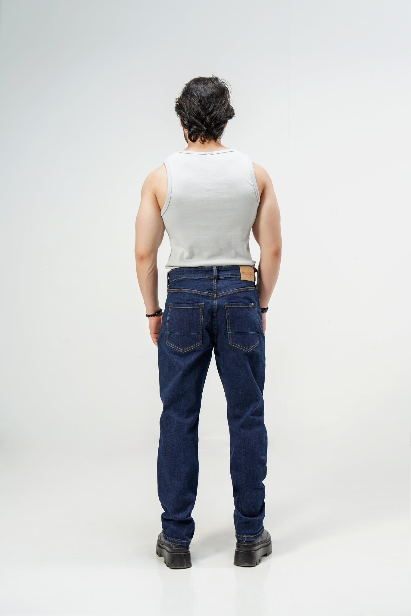 Lightweight Straight Jeans Dark Blue shop at rockstar jeans