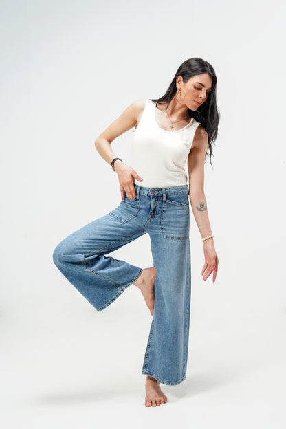 High Rise Super Wide Leg shop at Rockstar Jeans