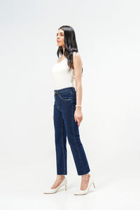 Dark Cropped Flare Jeans