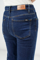 Dark Cropped Flare Jeans
