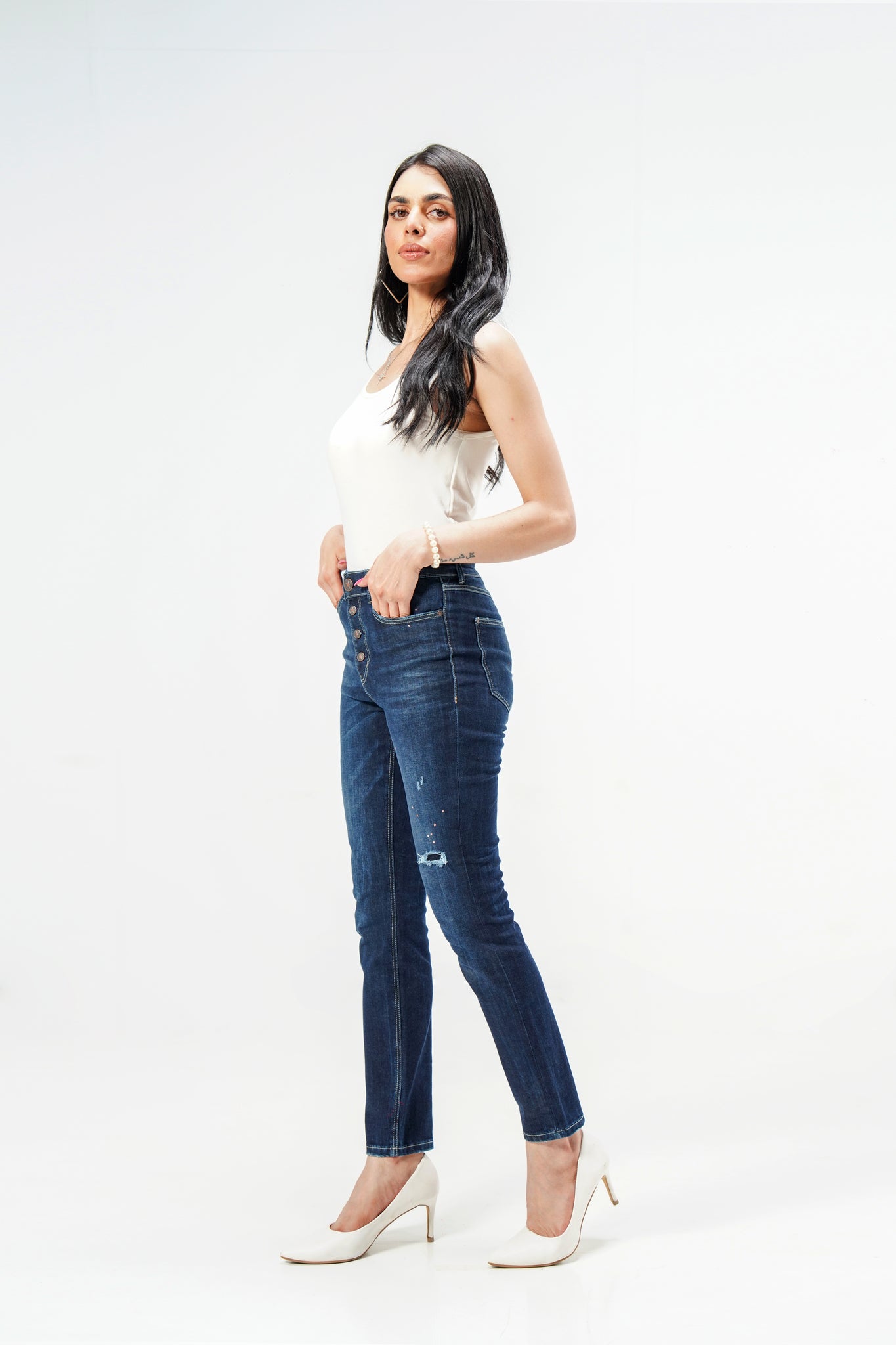 Splash Ripped Skinny Jeans