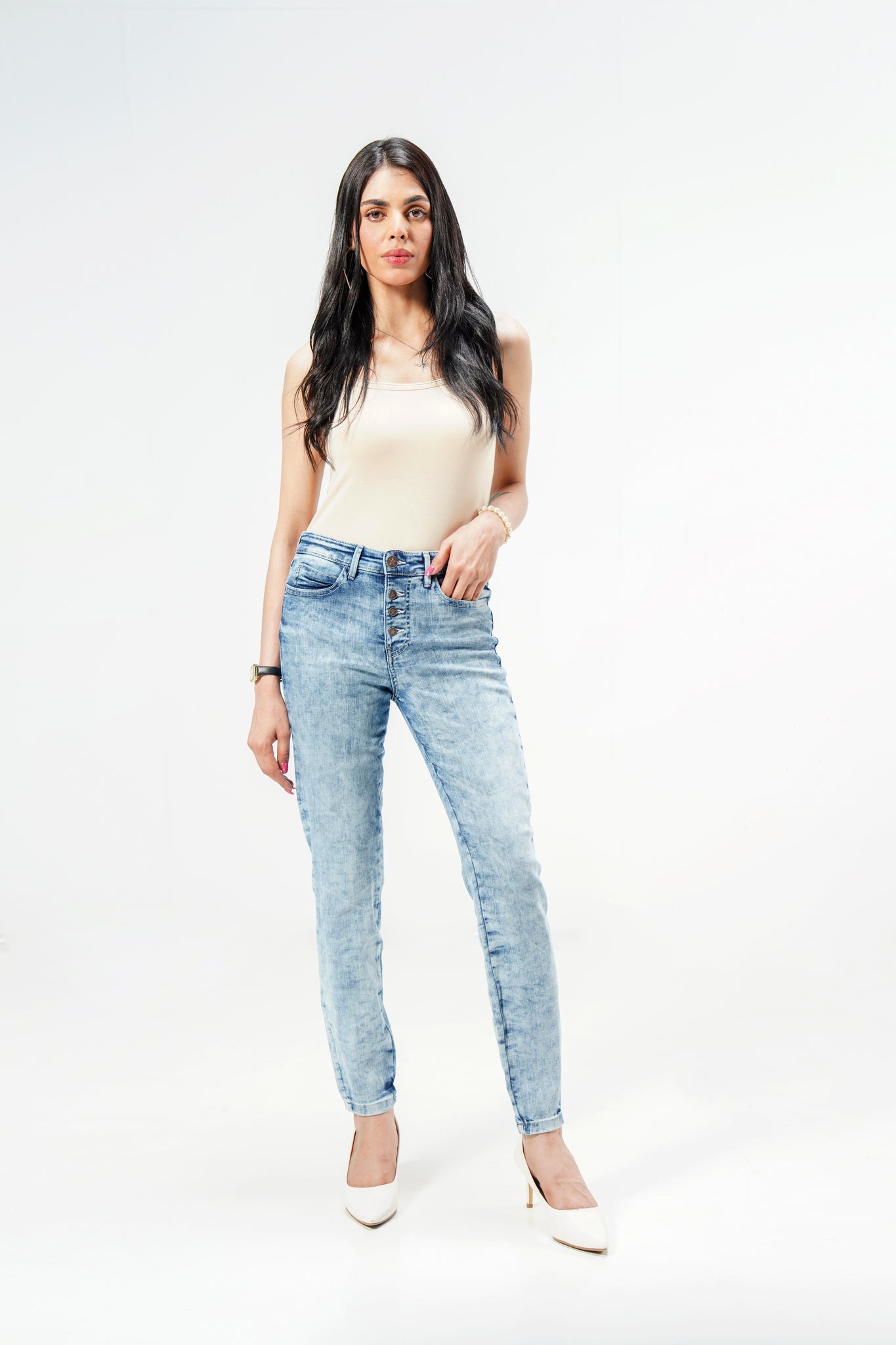 Acid Wash Skinny Jeans