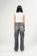 High Rise Wide Leg Cargo