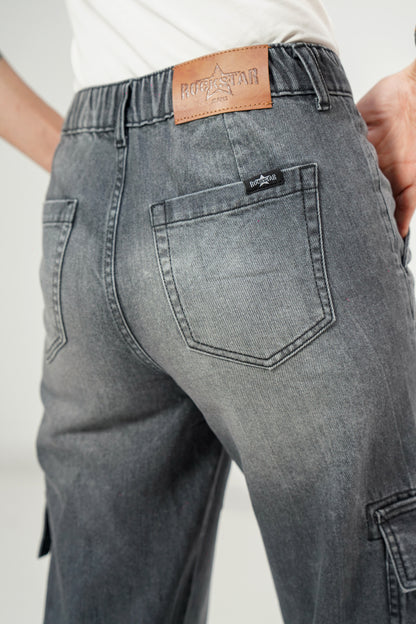 High Rise Wide Leg Cargo shop at Rockstar Jeans