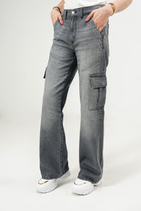 High Rise Wide Leg Cargo