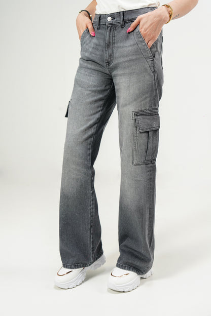 High Rise Wide Leg Cargo shop at Rockstar Jeans