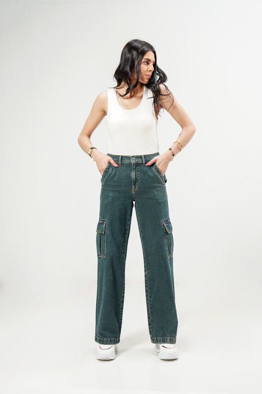 High Rise Wide Leg Cargo Vintage