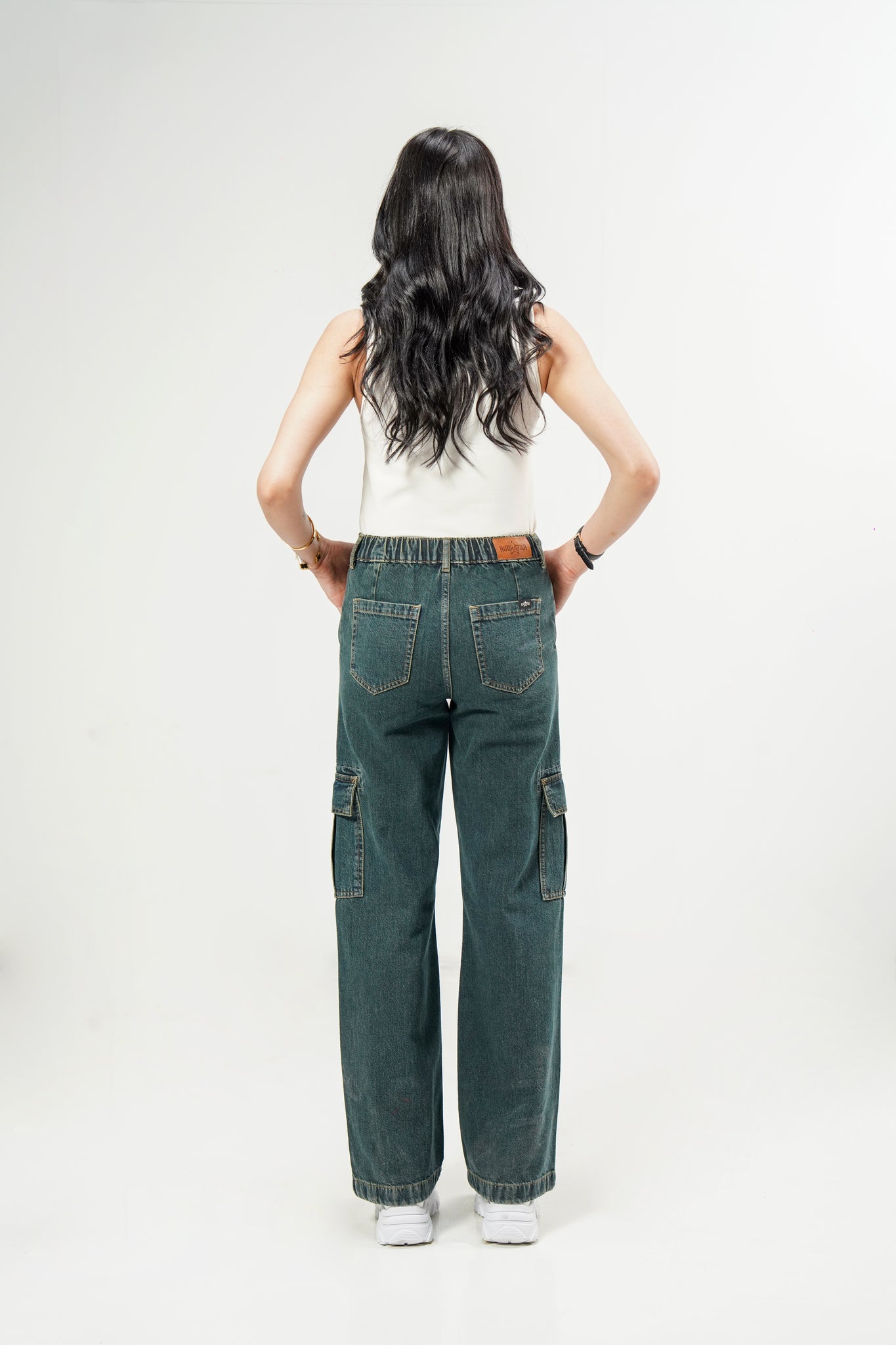 High Rise Wide Leg Cargo Vintage shop at rockstar jeans