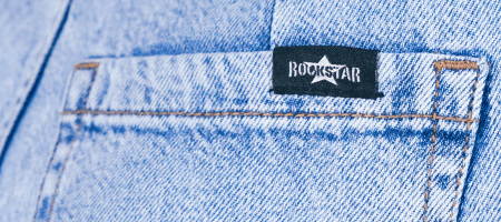 Rockstar Jeans / High Rise  Cargo Acid Wash