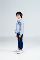 Boys Denim Trucker Jacket Acid Random Light Blue