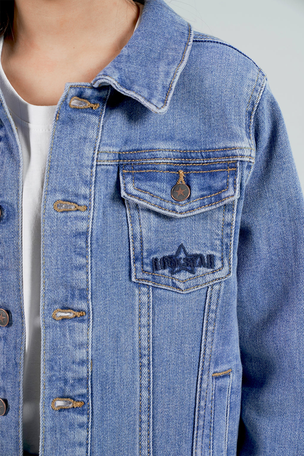 Denim Trucker Jacket Tinted shop at rockstar jeans