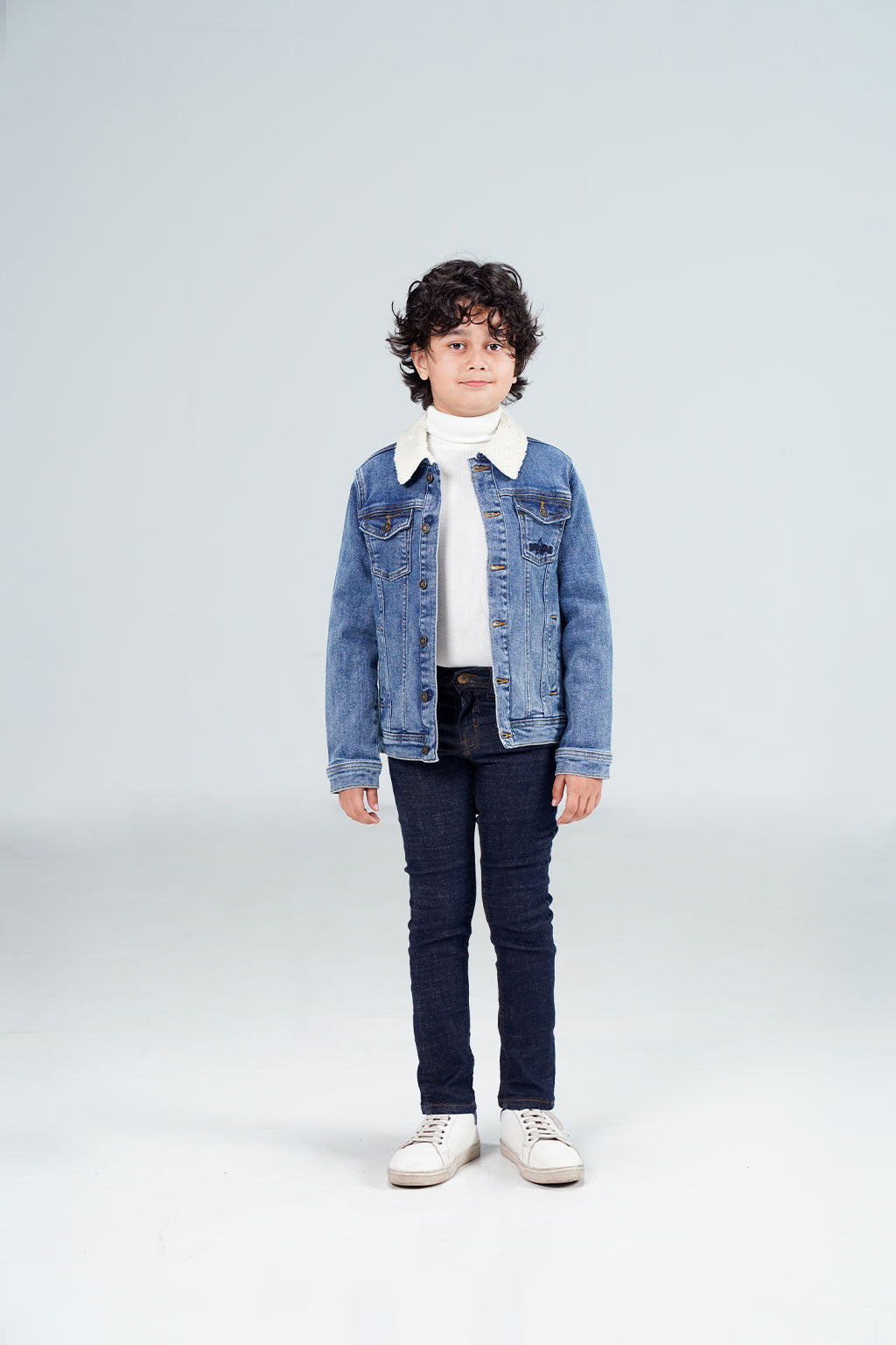 Denim Sherpa Jacket Dark Blue