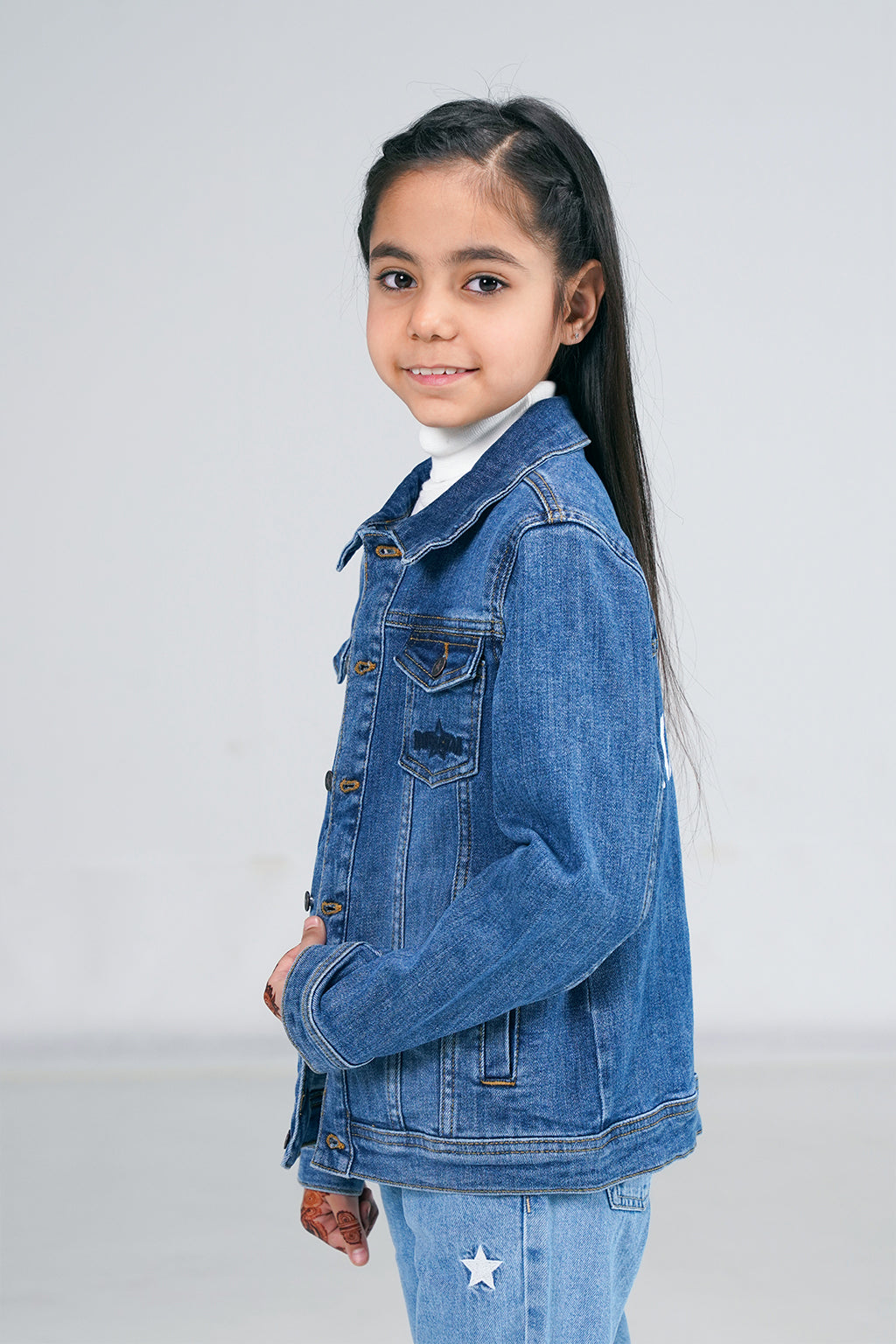 Denim Trucker Jacket Dark Blue shop at Rockstar Jeans