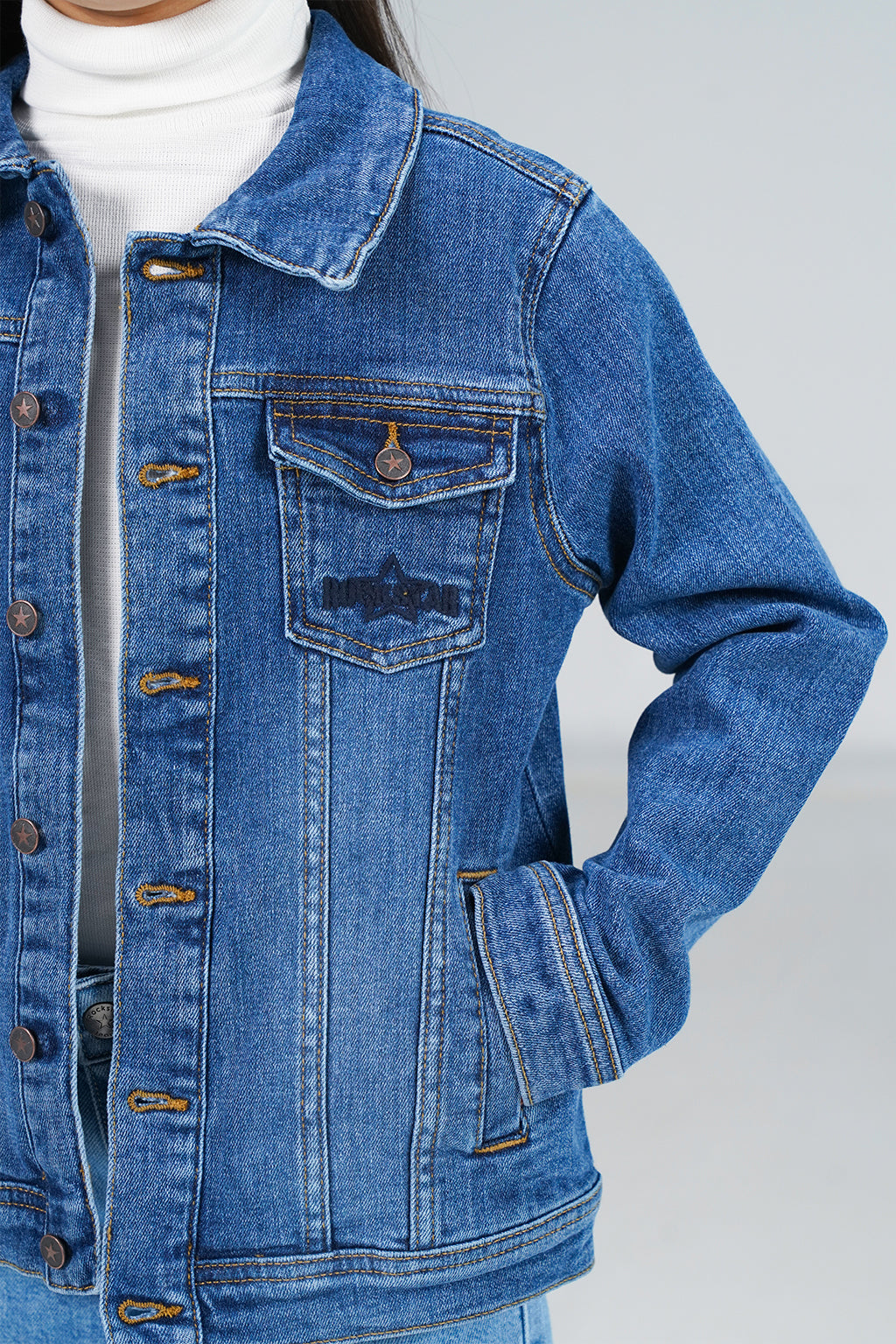 Denim Trucker Jacket Dark Blue