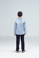 Striped Denim Overshirt