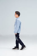 Striped Denim Overshirt