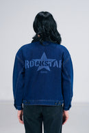 Dark Denim Jacket With Sherpa