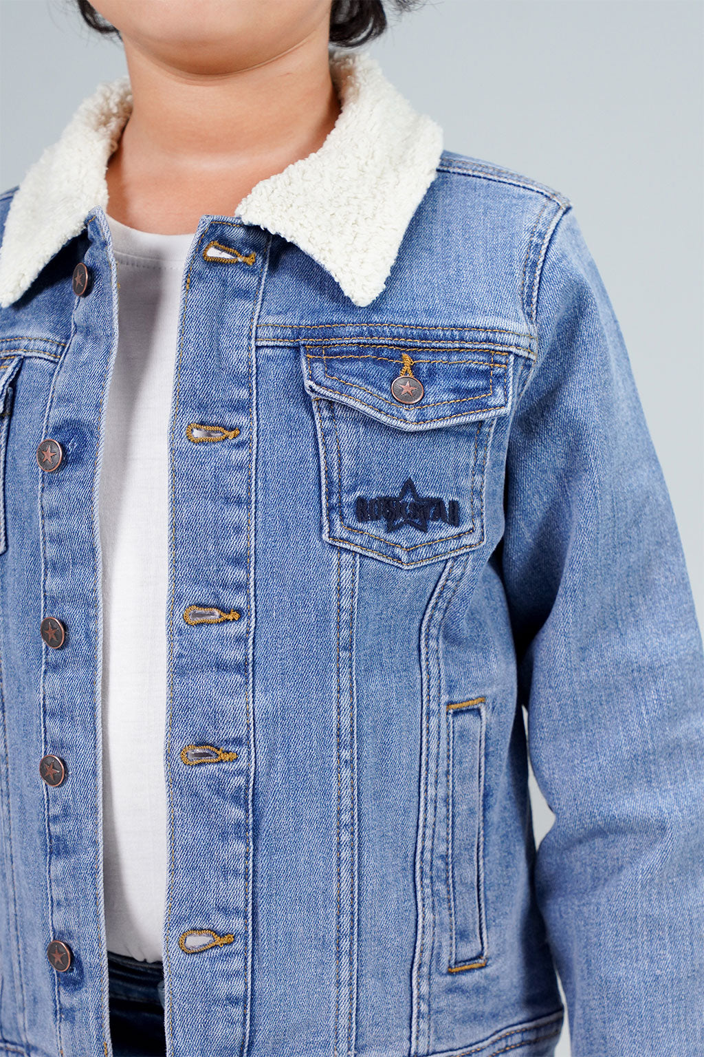 Denim Sherpa Jacket Tinted shop at Rockstar Jeans