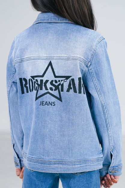 Denim Trucker Jacket Light Blue shop at rockstar jeans