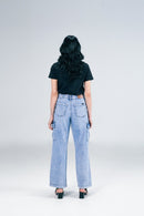 High Rise  Cargo Acid Wash