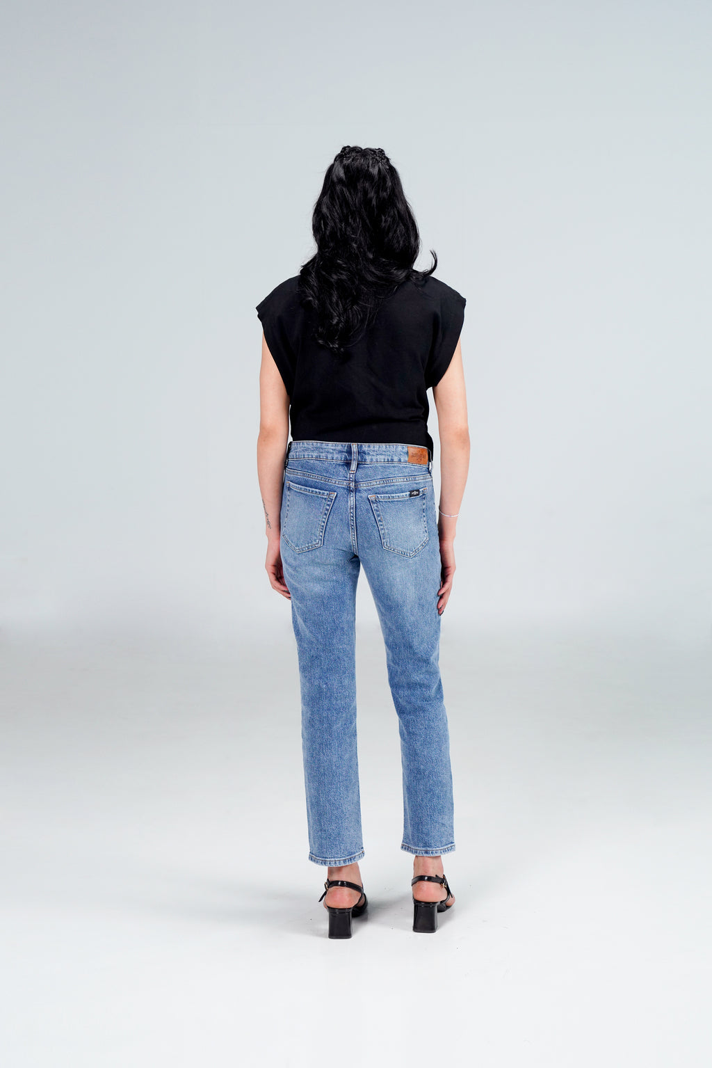 Mid Rise Ankle Straight Stretch