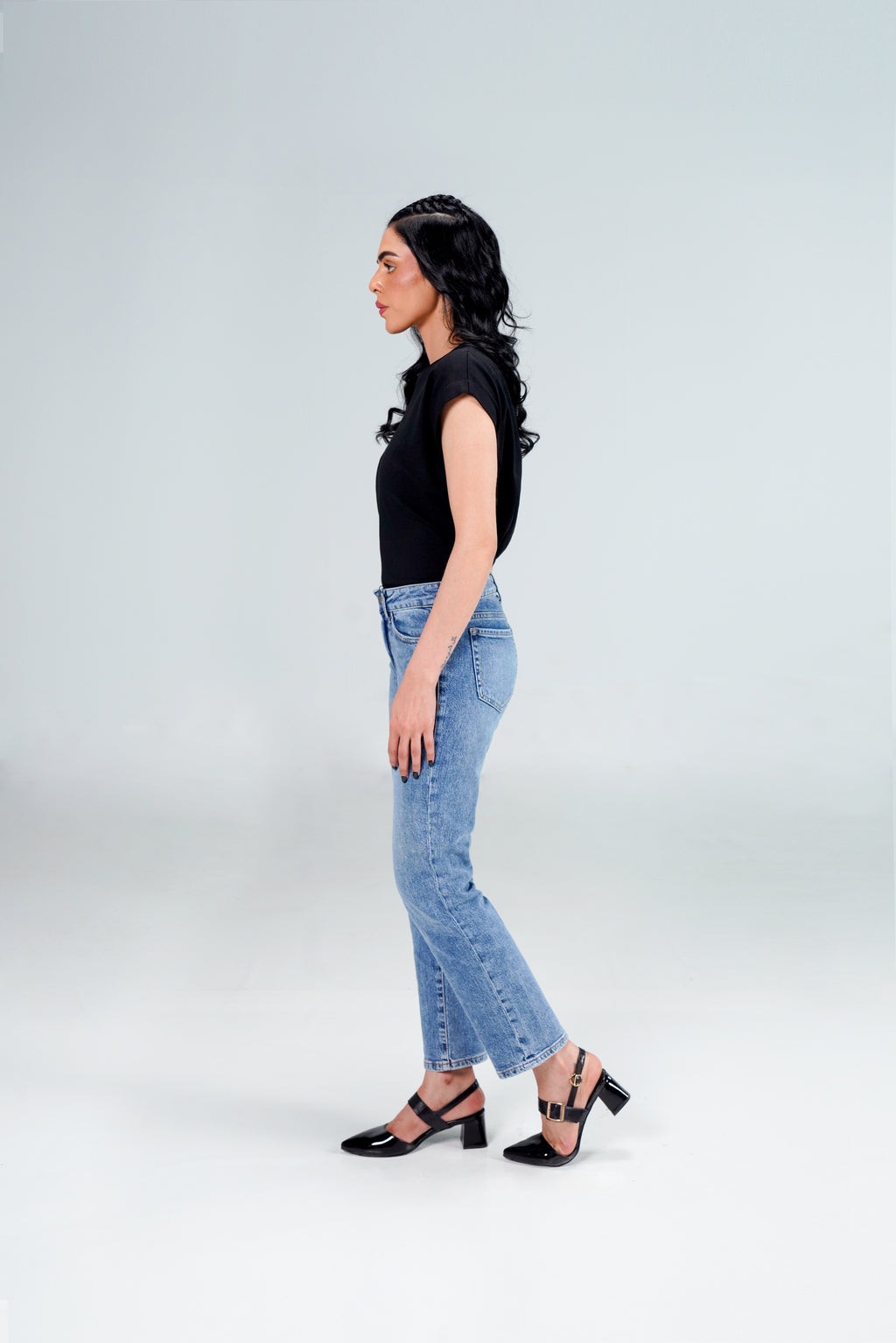 Mid Rise Ankle Straight Stretch