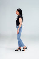Mid Rise Ankle Straight Stretch