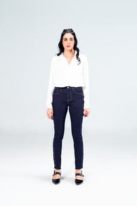 Skinny Fit With Eyelets Dark Wash