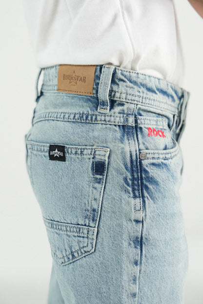 Light Wash Graphic Jeans