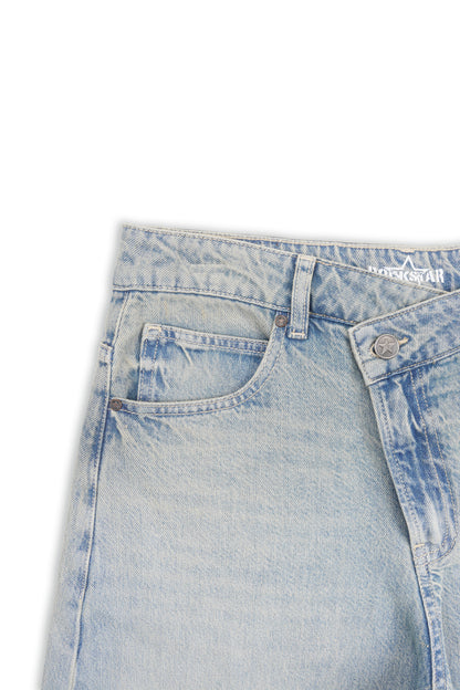 Offset Closure Jeans