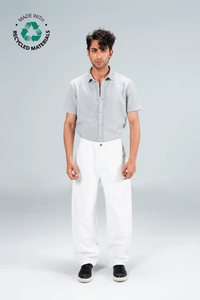 Bamboo Baloon Fit White Pants