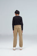 Straight Fit Cargos Brown