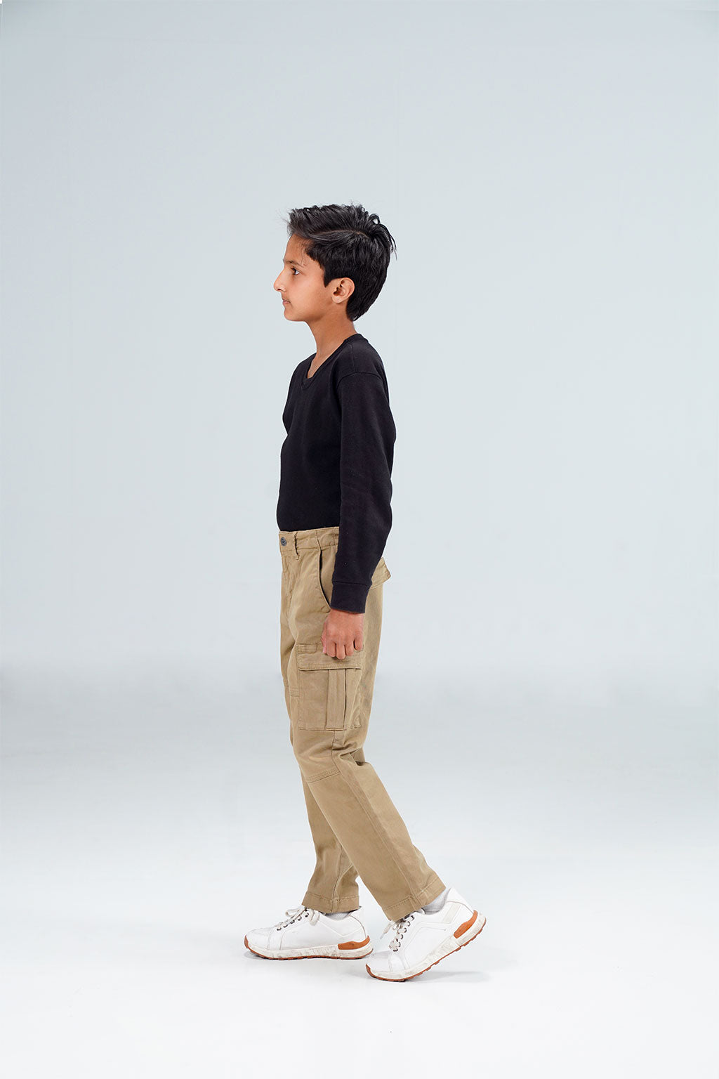 Straight Fit Cargos Brown