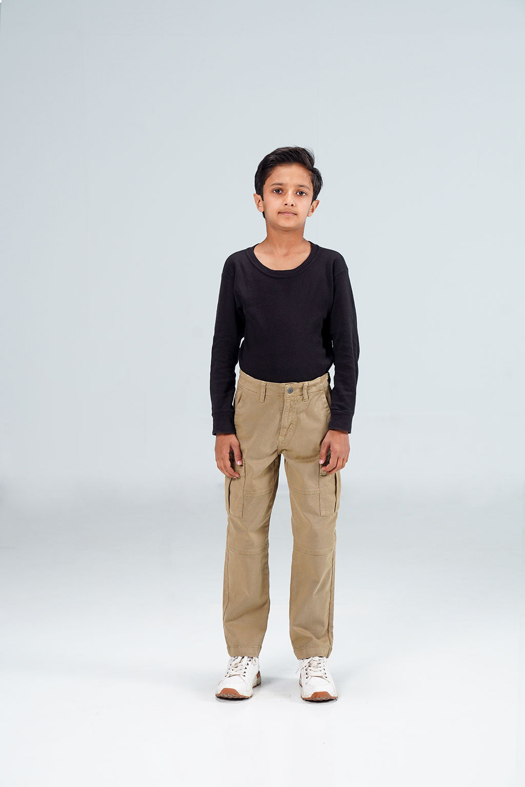 Straight Fit Cargos Brown