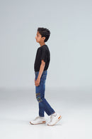 Straight Camokracky Jeans Medium blue