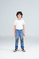 Straight Camokracky Jeans Light blue