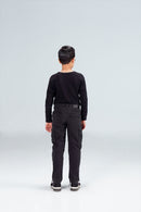 Straight Fit Cargos Black